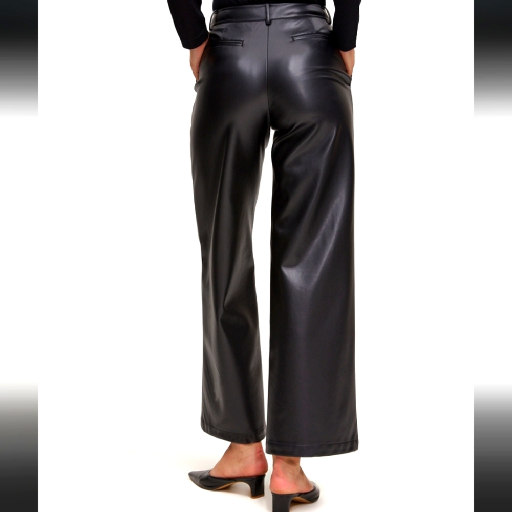 Lattelier Black PU Leather Pants Size M - Picture 2 of 9